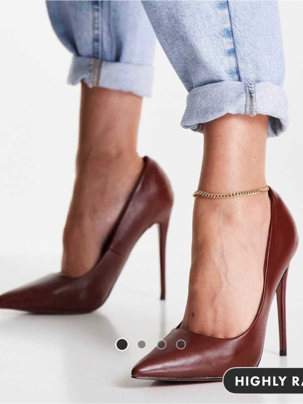 ASOS DESIGN Passion stiletto pumps in chocolate - size 10